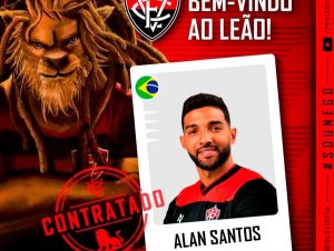 Vitória oficializa a contratação do volante Alan Santos 