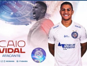 Bahia anuncia contratação do atacante Caio Vidal