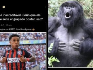 Atacante do Bahia é alvo de racismo nas redes sociais após clássico