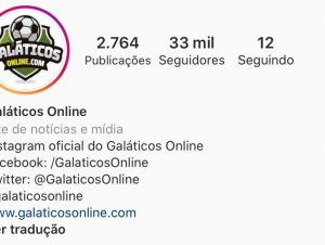 Siga o 'Galáticos Online' no Instagram: @galaticosonline